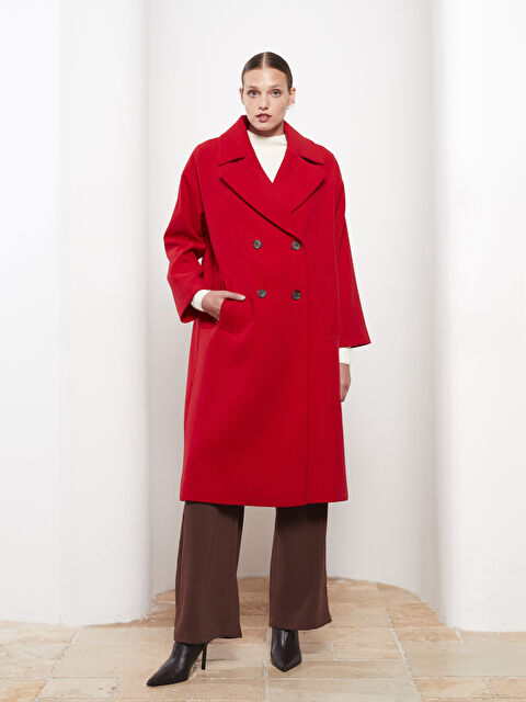 LCW Vision Ceket Yaka Kadın Kaşe Kaban - W2AN36Z8-HJY