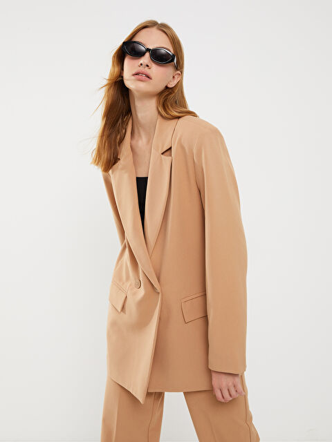 XSIDE Plain Long Sleeve Women's Blazer Jacket - W2AN70Z8-SLD