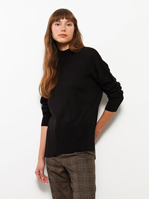 LCW Vision Half Turtleneck Women's Knitwear Sweater - W2AU72Z8-CVL