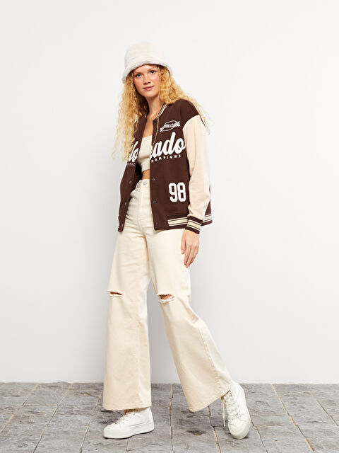 XSIDE Baskılı Uzun Kollu Kadın Kolej Ceket - W2AY34Z8-S6U