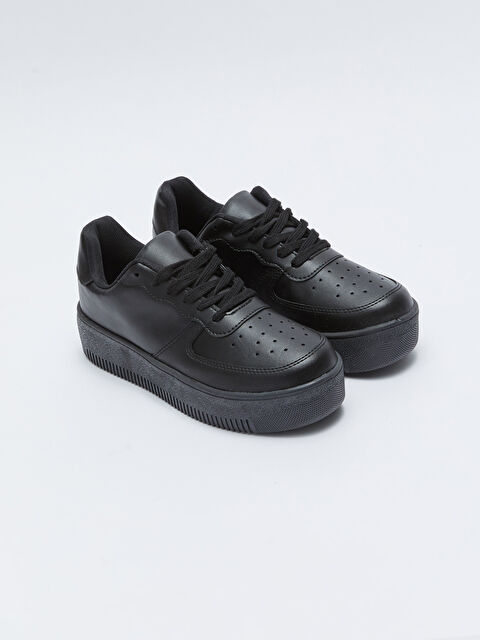 LCW STEPS Deri Görünümlü Bağcıklı Kadın Spor Ayakkabı - W2BB15Z8-HUC