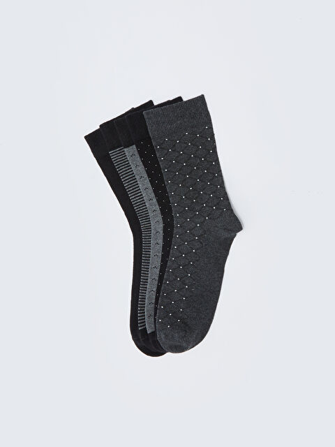 LCW ACCESSORIES Patterned Men's Ankle Socks 5 Pack - W2BC92Z8-K00