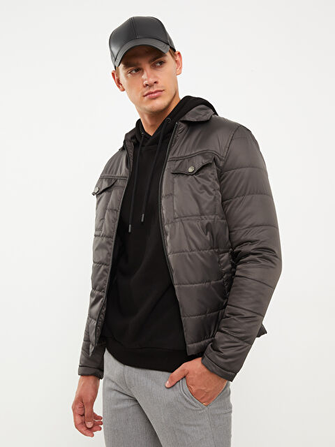 LCW ECO Standart Kalıp Gömlek Yaka Erkek Şişme Mont - W2BF10Z8-S83