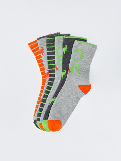 LCW Kids Patterned Boys' Ankle Socks 5 Pack - W2BH79Z4-K00