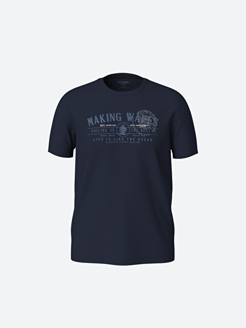 SOUTHBLUE Crew Neck Short Sleeve Printed Combed Cotton Men's T-shirt - W2BJ26Z8-RBY