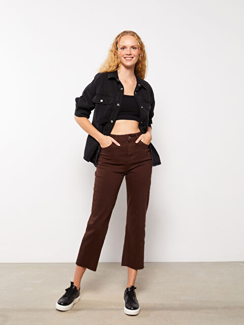 XSIDE Yüksek Bel Straight Fit Kadın Jean Pantolon - W2BJ74Z8-RXF