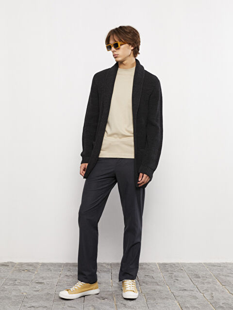 XSIDE Standart Kalıp Şal Yaka Erkek Triko Hırka - W2BK78Z8-QCW