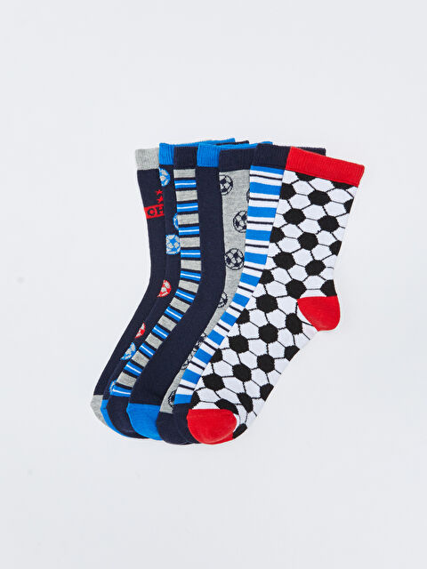 LCW Kids Patterned Boys' Ankle Socks 7 Pack - W2BM52Z4-K00