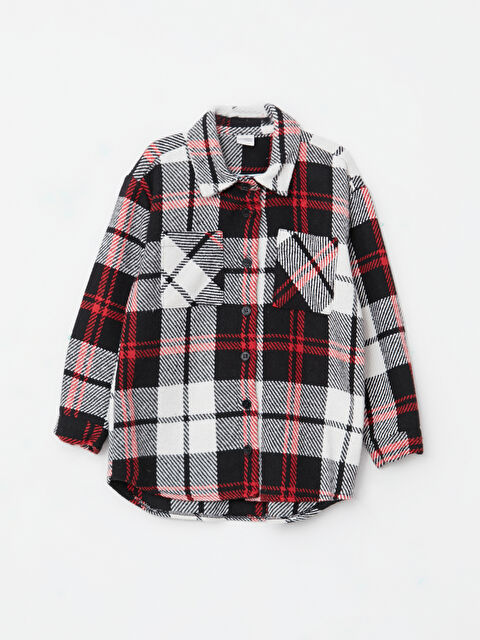 LCW Kids Ekose Uzun Kollu Kız Çocuk Gömlek Ceket - W2BN53Z4-LKX