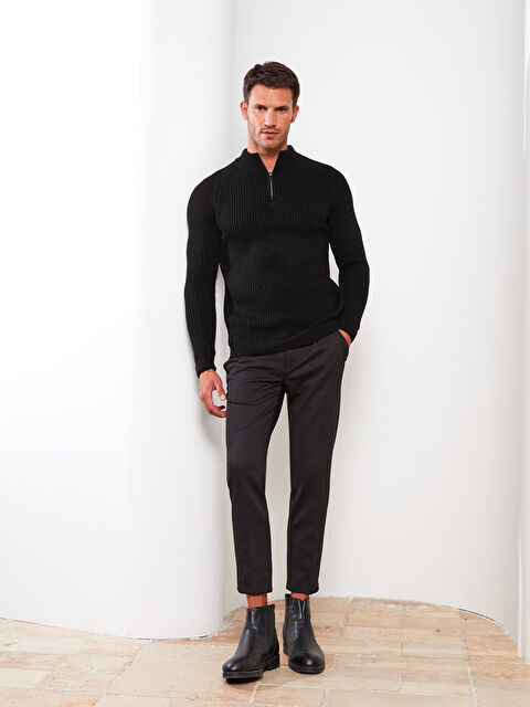 LCWAIKIKI Basic Dik Yaka Uzun Kollu Erkek Triko Kazak - W2BN54Z8-J0F