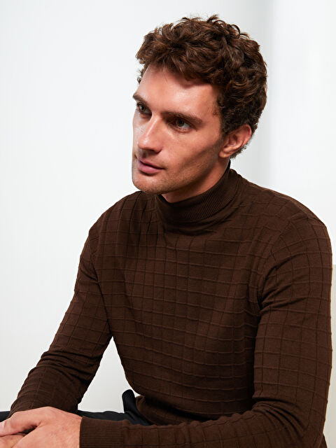 SOUTHBLUE ерлерге арналған биік жағалы ұзын жең трикотаж жемпір - W2BQ84Z8-HDN