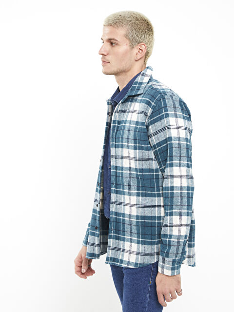 XSIDE Regular Fit Uzun Kollu Ekose Erkek Oduncu Gömlek - W2BR36Z8-LNK