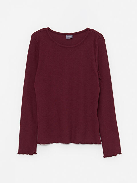 LCW ECO Crew Neck Basic Long Sleeve Girls' T-Shirt - W2BR72Z4-S53