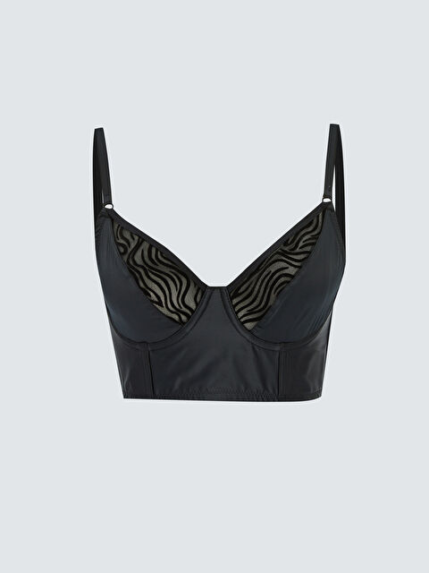 LCW DREAM Balenli Yarım Dolgulu Deri Görünümlü Büstiyer - W2BT28Z8-CVL