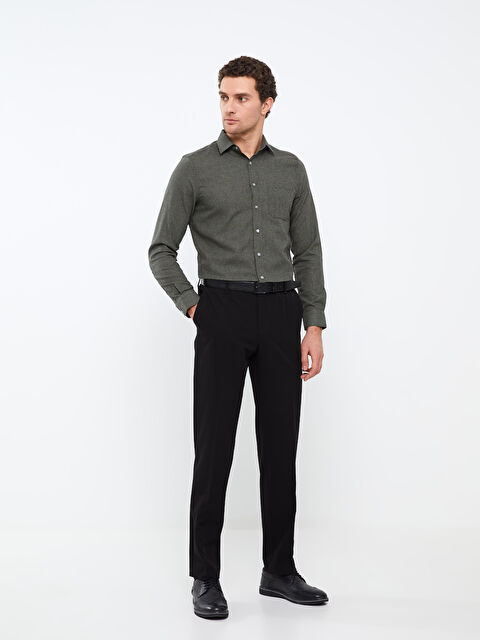 LCW BUSINESS Regular Fit Uzun Kollu Desenli Armürlü Erkek Gömlek - W2BU49Z8-CTA