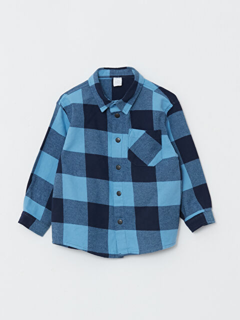 LCW baby Long Sleeve Plaid Patterned Baby Boy Shirt - W2BY66Z1-LN6