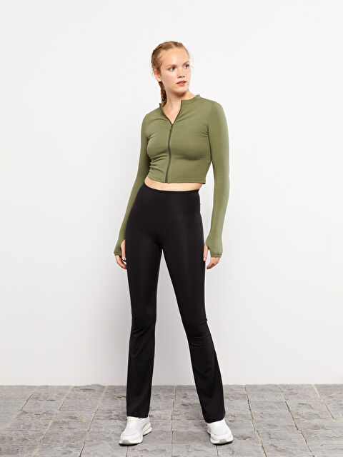 XSIDE Kadın Beli Lastikli Düz Tayt Pantolon - W2CB09Z8-CVL