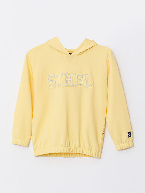 SOUTHBLUE Kapüşonlu Nakışlı Uzun Kollu Kız Çocuk Sweatshirt - W2CE14Z4-SKR