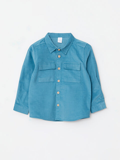 LCW baby Uzun Kollu Basic Erkek Bebek Kadife Gömlek - W2CE58Z1-GW2