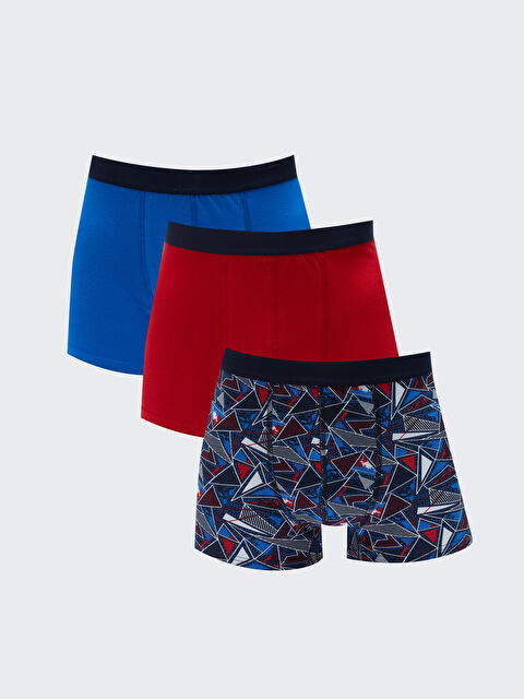 LC WAIKIKI Standart Kalıp Esnek Kumaş Boxer 3'lü - W2CK51Z8-LSJ