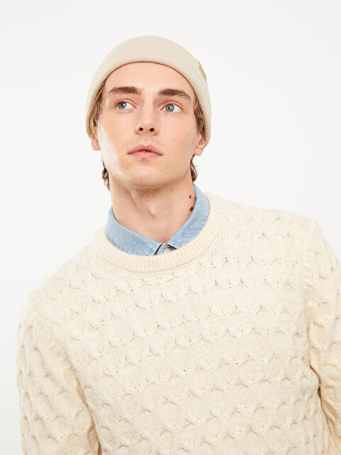 LCW ACCESSORIES Etiket Nakışlı Erkek Triko Bere - W2DC53Z8-S0Q