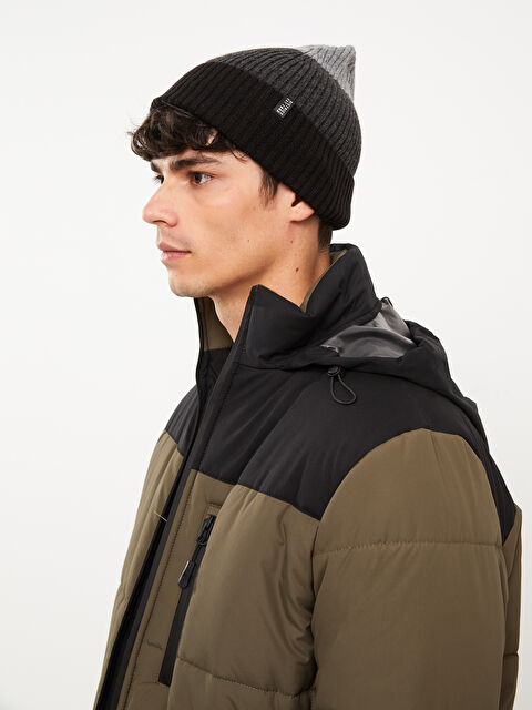 LCW ACCESSORIES Renk Bloklu Etiket Baskılı Erkek Triko Bere - W2DC64Z8-CY5