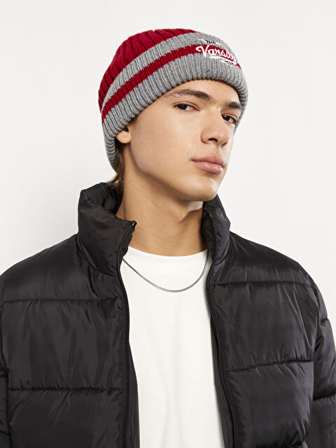 LCW ACCESSORIES Nakışlı Renk Bloklu Erkek Triko Bere - W2DC65Z8-HJY