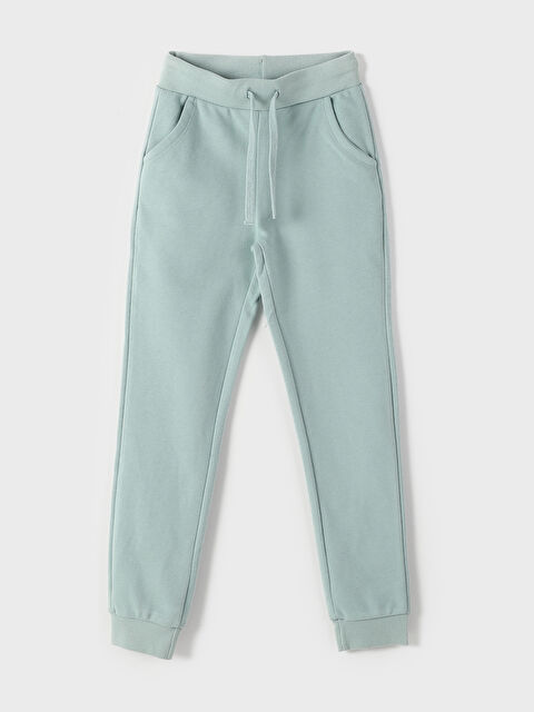 LCW Kids Elastic Waist Basic Girls' Jogger Sweatpants - W2DD64Z4-GBZ