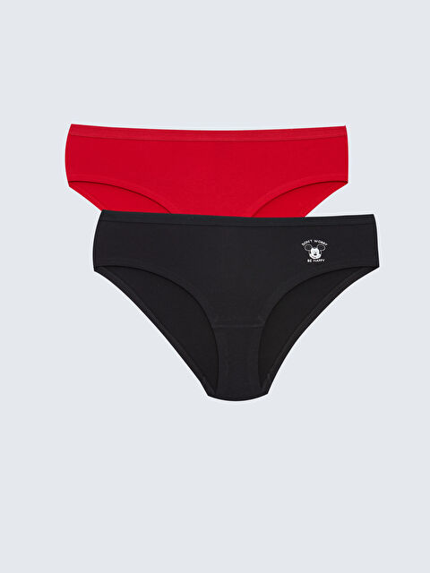 LCW Young Mickey Mouse Baskılı Bikini Külot 2'li - W2DG35Z8-CVL