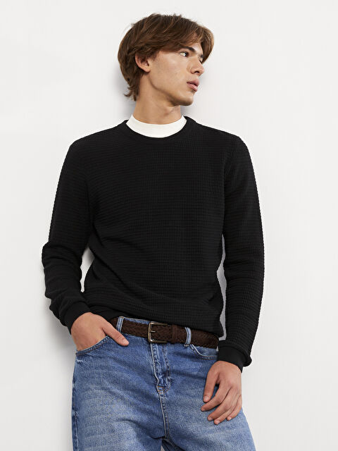 XSIDE Bisiklet Yaka Erkek Triko Kazak - W2DI50Z8-CVL