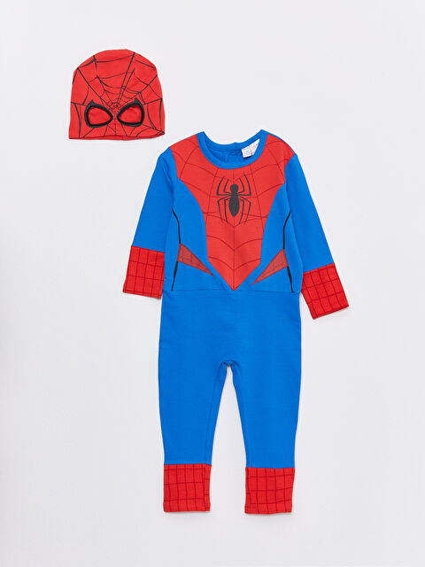 LCW baby Crew Neck Spiderman Printed Long Sleeve Baby Boy Costume - W2DK77Z1-H9U