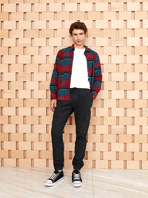 XSIDE Slim Fit Gabardin Erkek Kargo Pantolon - W2DL43Z8-SFC