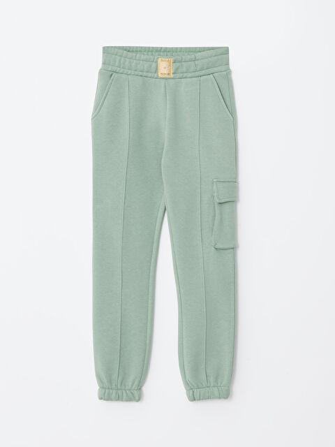 LCW Kids Қарапайым резеңке белдік қыз джоггер спорттық шалбары ана мен қыз үйлесімі - W2DS79Z4-GKG