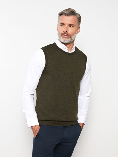 LCWAIKIKI Classic Bisiklet Yaka Yaka Erkek Triko Süveter - W2DY30Z8-LAW