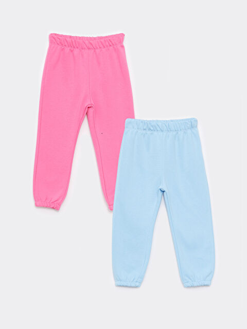 LCW Kids Beli Lastikli Basic Kız Bebek Eşofman Alt 2'li - W2EB09Z1-GEV