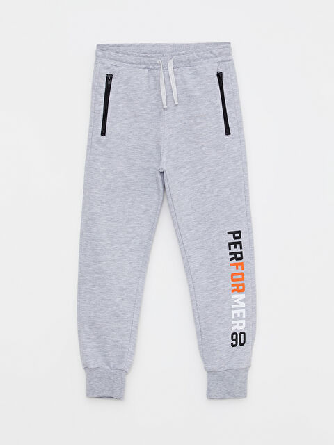 LCW ECO Elastic Waist Printed Boys' Jogger Sweatpants - W2EI80Z4-CX7