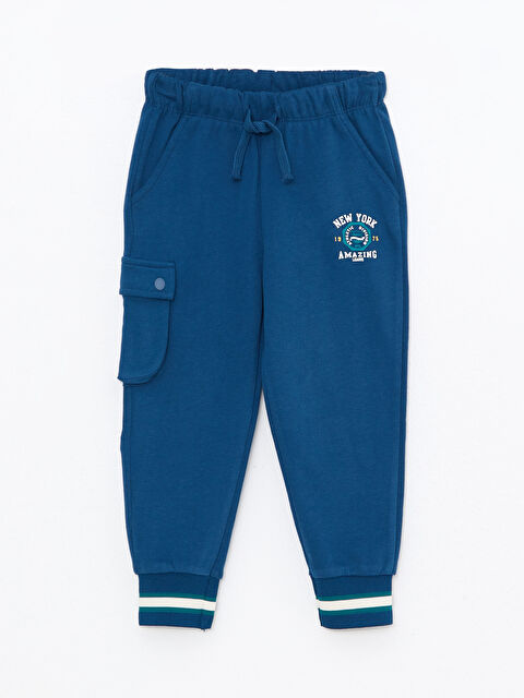 LCW baby Elasticated Waist Printed Baby Boy Tracksuit Bottom - W2EJ81Z1-HQQ