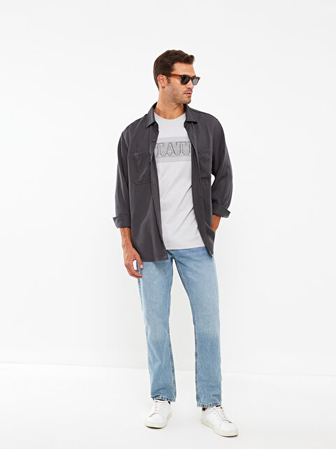 SOUTHBLUE Crew Neck Short Sleeve Printed Combed Cotton Men's T-shirt - W2EM80Z8-JSB