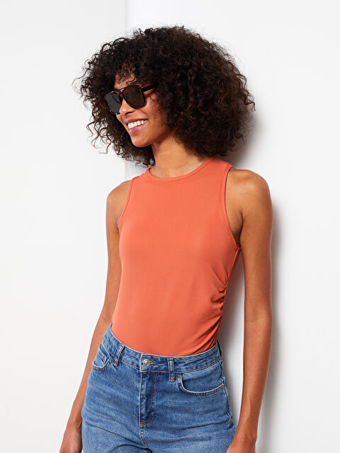 LCW Vision Kadın Bisiklet Yaka Düz Atlet - W2EN93Z8-GU7