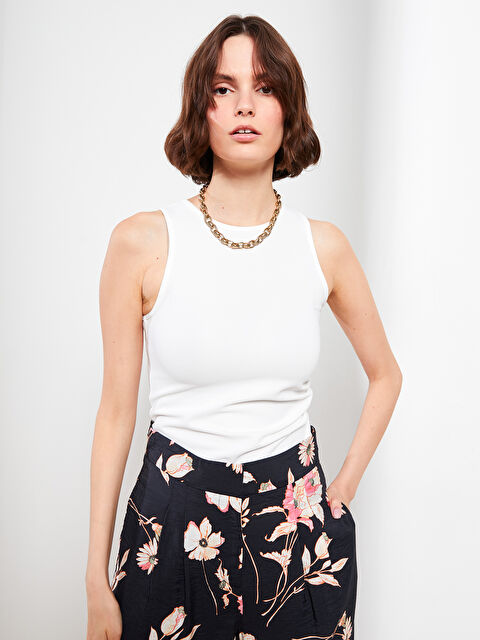 LCW Vision Kadın Bisiklet Yaka Düz Atlet - W2EN93Z8-R5B