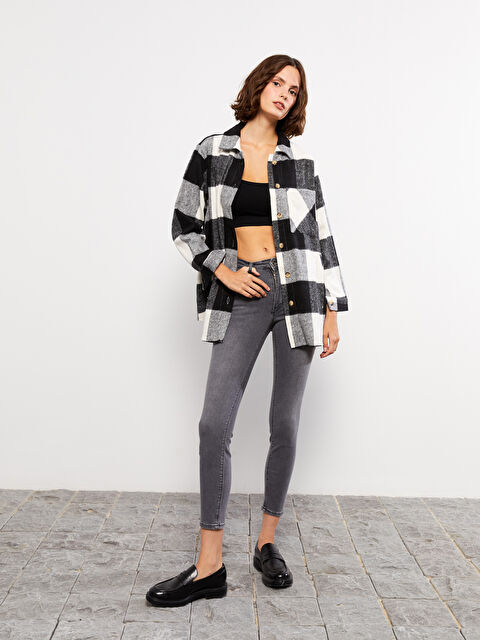 LCW Jeans Normal Waist Mercury Skinny Fit Women's Jean Pants - W2EP20Z8-GRD