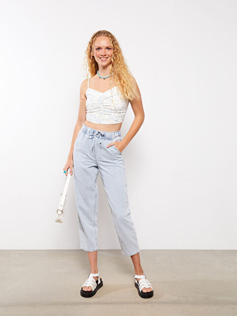 XSIDE Kadın Mom Fit Düz Jean Pantolon - W2EQ14Z8-S1D