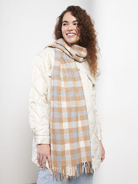 LCW ACCESSORIES Ekose Desenli Kadın Atkı - W2EQ89Z8-LKQ