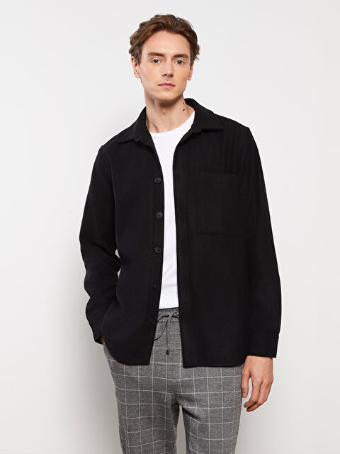 XSIDE Rahat Kalıp Uzun Kollu Erkek Gömlek Ceket - W2ER61Z8-HZZ