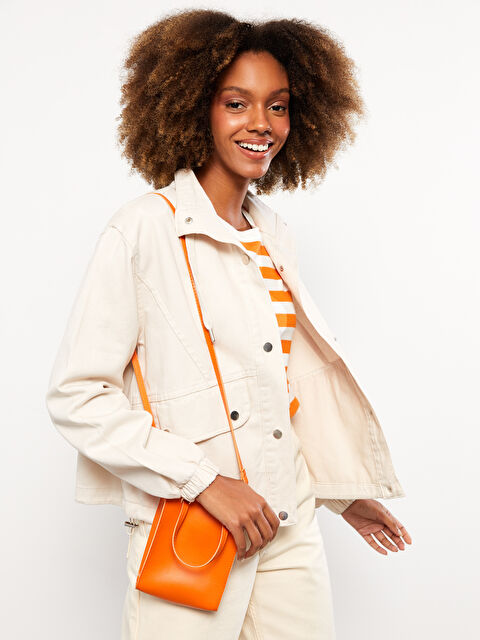 LCW Vision Dik Yaka Düz Uzun Kollu Gabardin Kadın Mont - W2FD81Z8-SB4