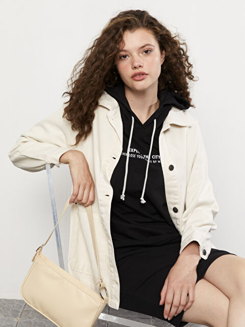 LCW Vision Kadın Gömlek Yaka Düz Mont - W2FD82Z8-RYS