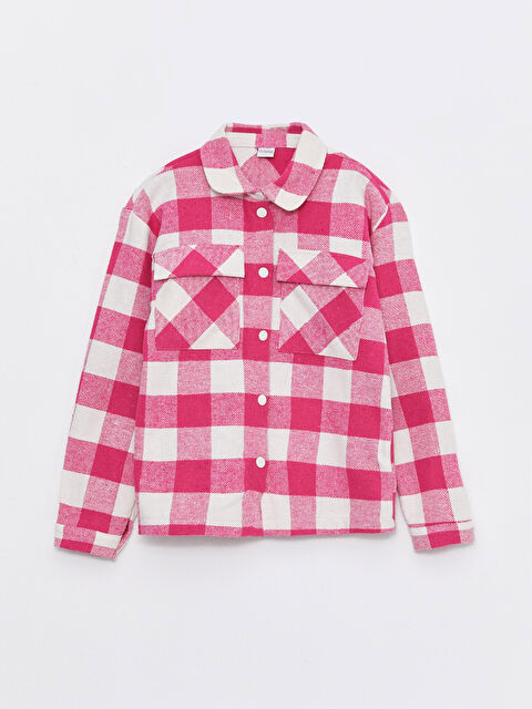 LCW Kids Ekose Uzun Kollu Kız Çocuk Gömlek Ceket - W2FF99Z4-LNM