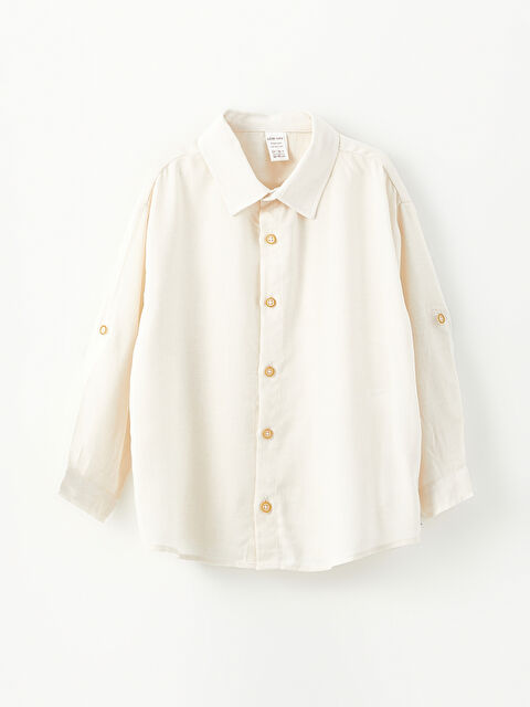 LCW baby Long Sleeve Basic Baby Boys' Shirt - W2FG25Z1-L8Q