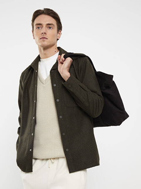 XSIDE Rahat Kalıp Uzun Kollu Erkek Oduncu Gömlek Ceket - W2FL06Z8-J2L