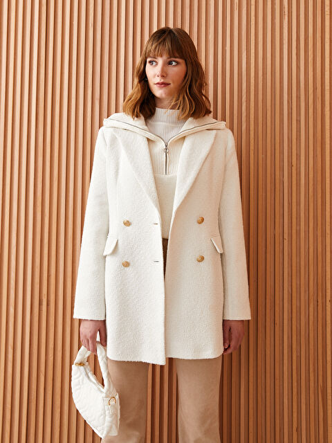 LCW Modest Düz Uzun Kollu Kadın Tüvit Blazer Ceket - W2FN91Z8-S23